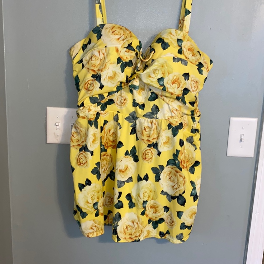 Torrid Tankini Yellow Floral
